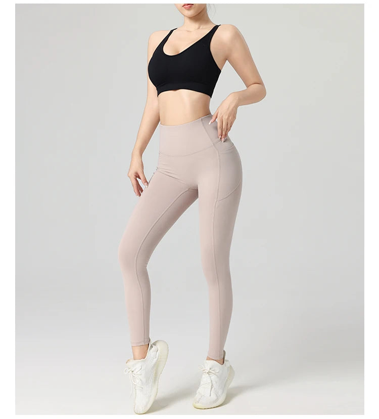 2024 Top sale high quality womens fitness yoga leggings with pocket Sports Workout Gym
