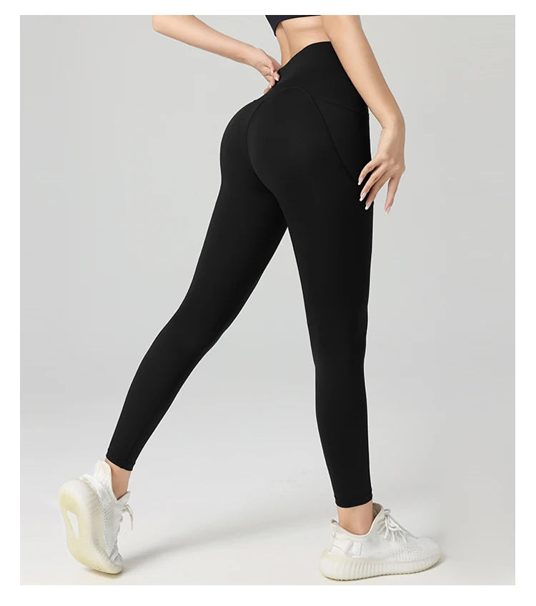 2024 Top sale high quality womens fitness yoga leggings with pocket Sports Workout Gym
