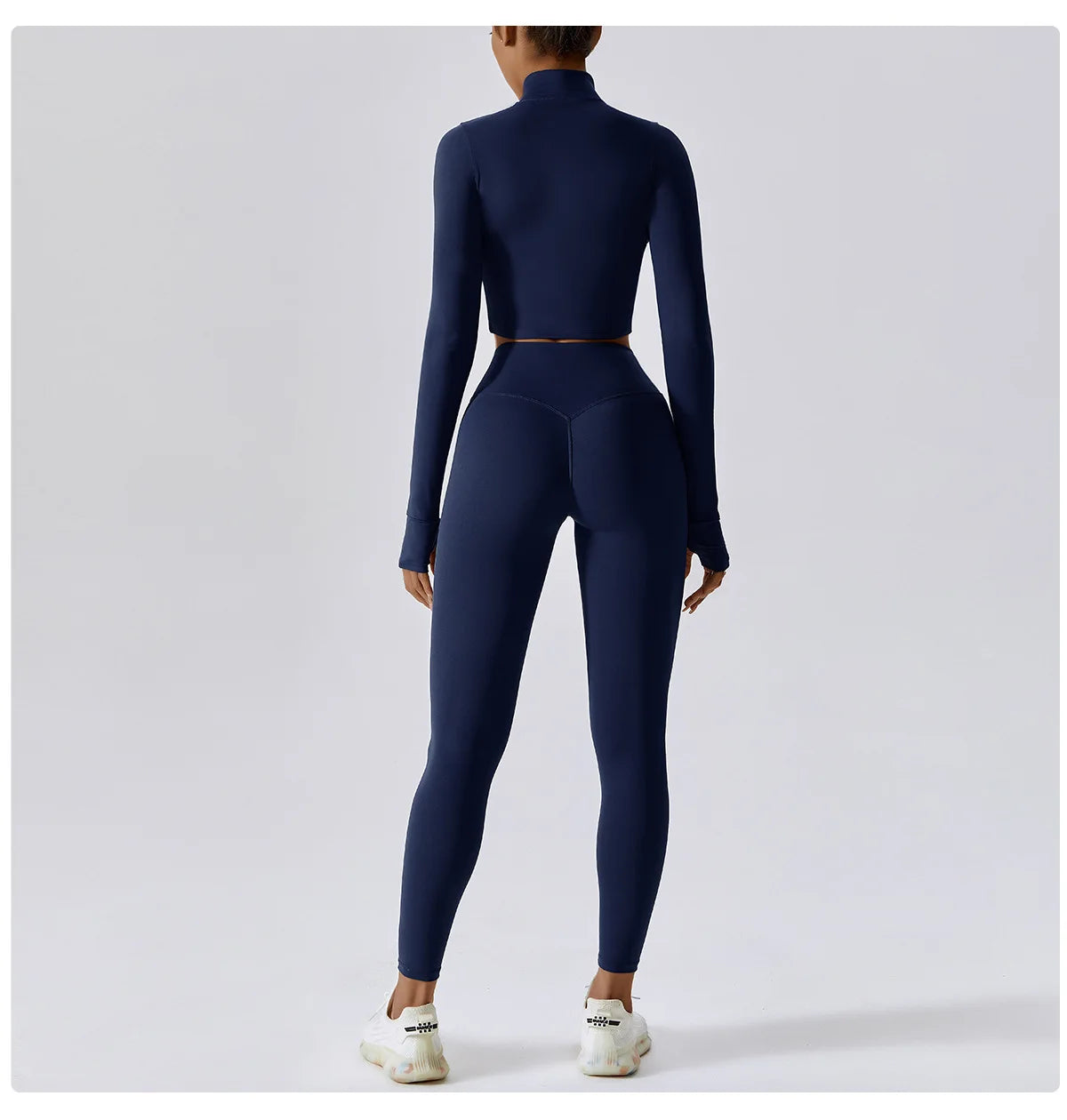 3PCS Yoga Set Women Workout Sets Sportswear Gym Clothing Fitness zipper Long Sleeve High Waist Leggings Sports Suits Yoga Suit