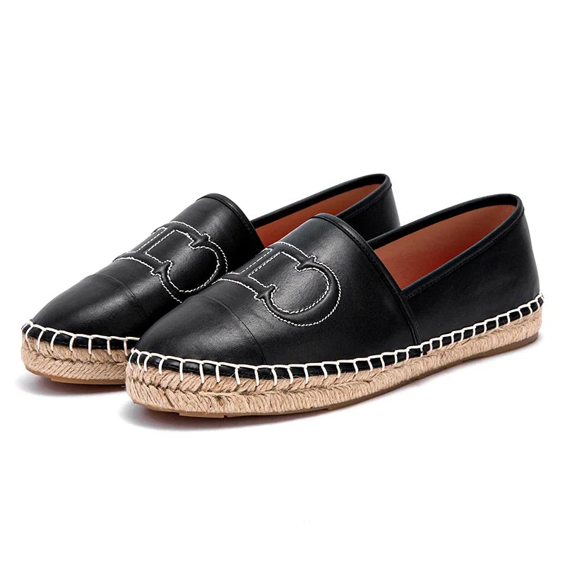 Solid Simple Casual Travel Women's New Fisherman Shoes Braided Sole Classic Retro Fashion Women's Flat Shoes