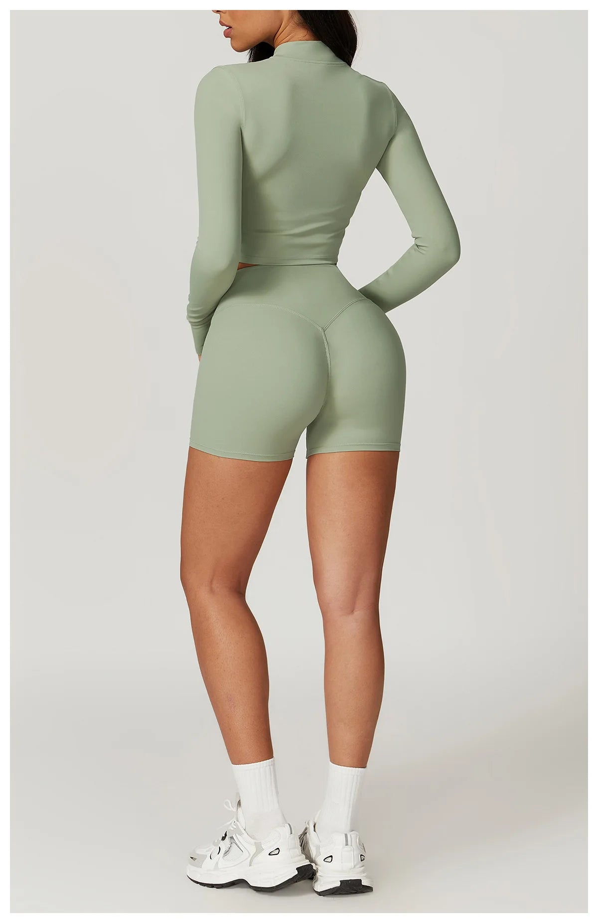 3PCS Yoga Set Women Workout Sets Sportswear Gym Clothing Fitness zipper Long Sleeve High Waist Leggings Sports Suits Yoga Suit