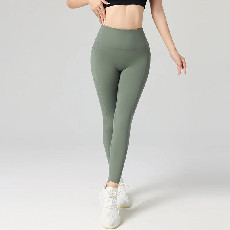 2024 Top sale high quality womens fitness yoga leggings with pocket Sports Workout Gym