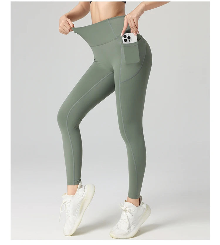 2024 Top sale high quality womens fitness yoga leggings with pocket Sports Workout Gym