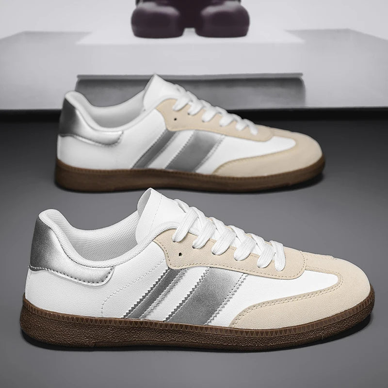 Men Sneakers Fashion Shoes Spring Trend Casual Flats Sneakers Female New Fashion Comfort White Vulcanized Platform Shoes 2025