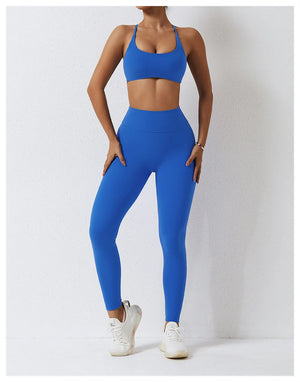 Seamless Yoga Set Sexy Workout Sportswear Gym Clothing 2Pcs Sport Sets Women Hight Waist Leggings Fitness Shorts Sport Bra Suit