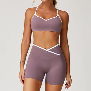 Yoga Set 2 Pieces Workout Clothes Women's Tracksuit Sportswear Gym Clothing High Waist Bell-bottoms Sexy Fitness Bta Sports Suit
