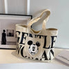 Mickey Cartoon Canvas Bags Kawaii Anime Handbags Women's Fashion Tote Large Capacity Commuter Satchel Backpacks Christmas Gifts