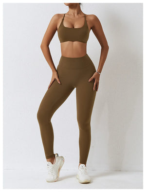 Seamless Yoga Set Sexy Workout Sportswear Gym Clothing 2Pcs Sport Sets Women Hight Waist Leggings Fitness Shorts Sport Bra Suit