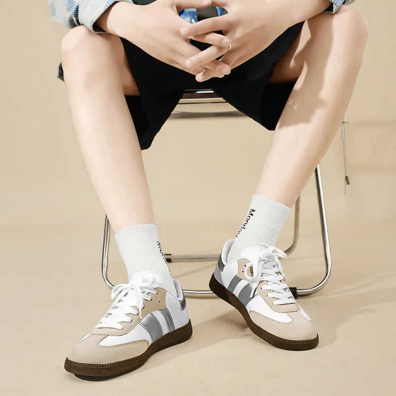 Men Sneakers Fashion Shoes Spring Trend Casual Flats Sneakers Female New Fashion Comfort White Vulcanized Platform Shoes 2025