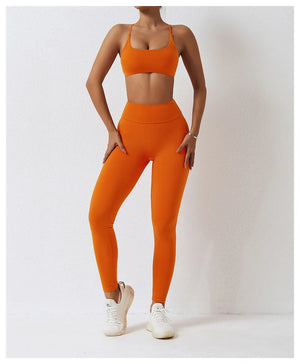 Seamless Yoga Set Sexy Workout Sportswear Gym Clothing 2Pcs Sport Sets Women Hight Waist Leggings Fitness Shorts Sport Bra Suit