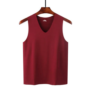 Ice Silk Tank Tops Seamless Mens Vest Loose Sleeveless Sport Bodysuit Vest For Men Plain Casual Summer Tank Undershirts Cool 5XL