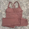 Yoga Set 2 Piece Set Gym Sports Set Women Workout Clothes Fitness Suit Cross Straps Bra High Waist Leggings Running Tracksuit