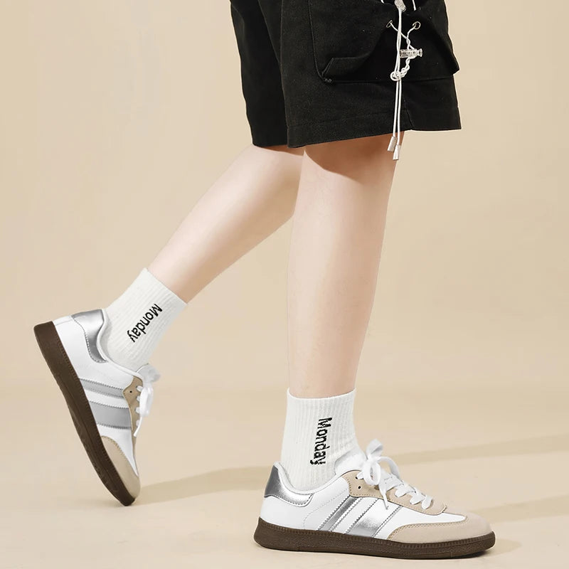 Men Sneakers Fashion Shoes Spring Trend Casual Flats Sneakers Female New Fashion Comfort White Vulcanized Platform Shoes 2025