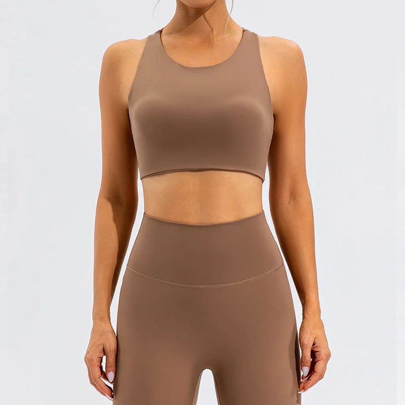 Women Yoga Set  2 Piece Workout Sportswear Gym Clothing Fitness Crop Top High Waist Push Up Leggings High quality Sports Suits